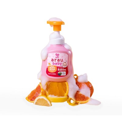 Arau Baby Foam Body Soap, Citrus Scent, 15.21 oz. 4/Pack (AFG-4008-CASE)