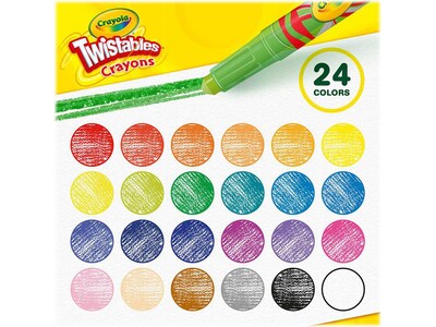 Crayola Twistables Mini Crayons, Assorted Colors, 24/Box, 12 Boxes/Carton (52-9724CT)
