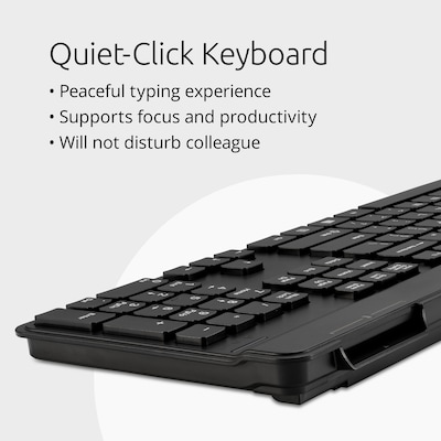 Kensington KB201C Simple Solutions Wired Keyboard with Smart Card Reader, Black (K75454TAA)