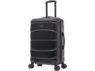 DUKAP Sense 24 Hardside Suitcase, 4-Wheeled Spinner, TSA Checkpoint Friendly, Black (DKSEN00M-BLK)