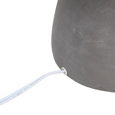 Simple Designs Round Concrete Table Lamp, Gray (LT2058-GRY)