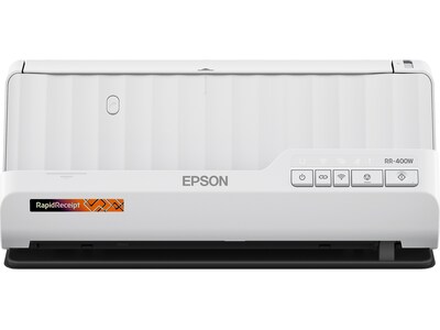 Epson RapidReceipt RR-400W Wireless Duplex Sheetfed Scanner, White (B11B270202)