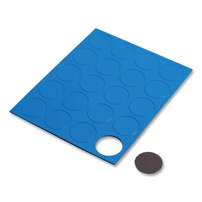 MasterVision Interchangeable Circle Magnets, Blue, 20/Pack (FM1601)