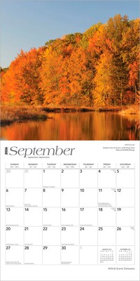 2026 BrownTrout Delaware Wild & Scenic 12" x 12" Monthly Wall Calendar (9798330703142)