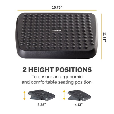 Fellowes Standard Footrests, Graphite (48121)