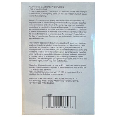 Viribright 8 Watt Soft White LED Decorative Bulb (450134)