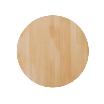 Flash Furniture Bennett 30" Round Wooden Commercial Indoor Table, Natural Top/Silver Base, (GSFRD30NTTR18S)