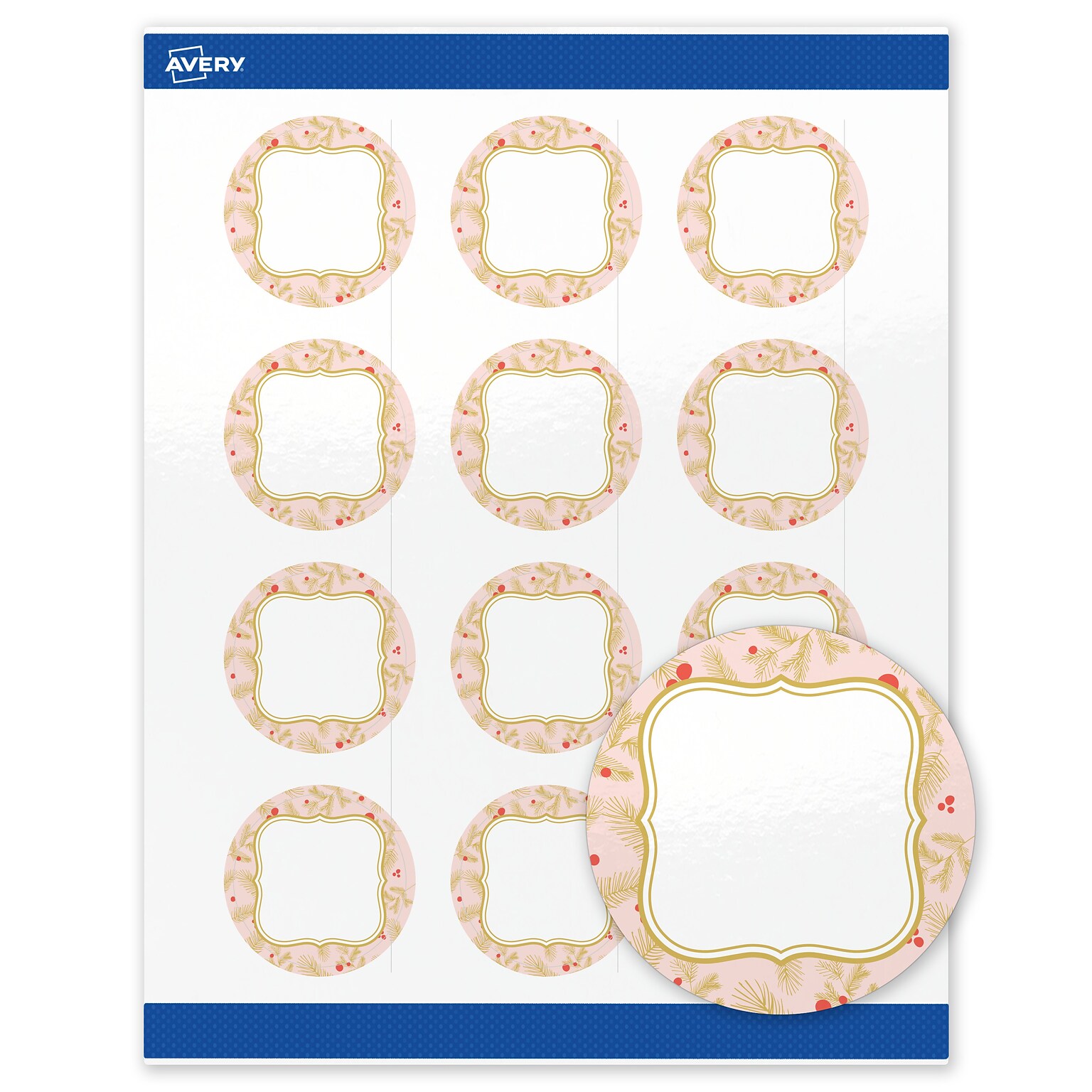 Avery Circle Multipurpose Labels, 2 Dia., White, 120/Pack (19479370482)