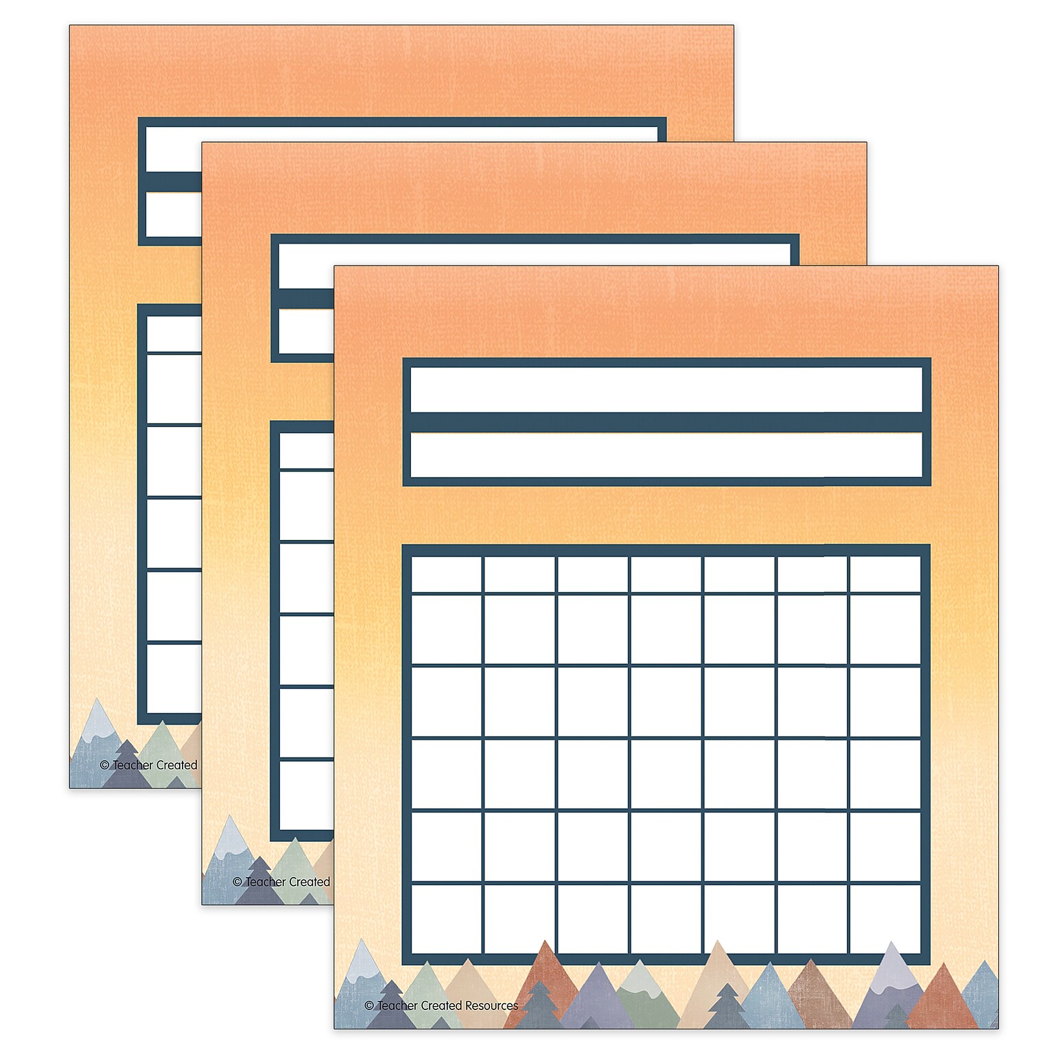Teacher Created Resources Moving Mountains Incentive Charts, 5.25 x 6, Multicolored, 36/Pack, 3 Packs/Bundle (TCR9175-3)