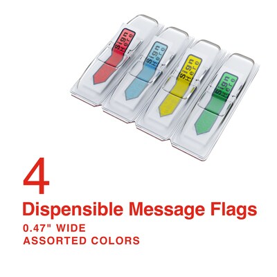 Staples Sign Here Message Flags, Assorted Colors, 120 Flags/Pack (ST62860)