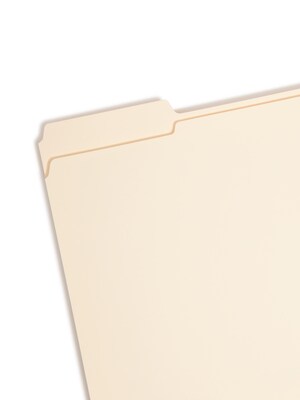 Smead Fastener File Folders, 1 Fastener, Reinforced 1/3-Cut Tab, Letter Size, Manila, 50/Box (14534)