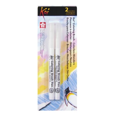 Sakura Koi Watercolor Coloring Brush Pen, Colorless Blenders, 2 Per Pack, 6 Packs (SAKXBRBLEND-6)