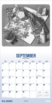 2026 BrownTrout M.C. Escher 12" x 12" Monthly Wall Calendar (9798330707065)