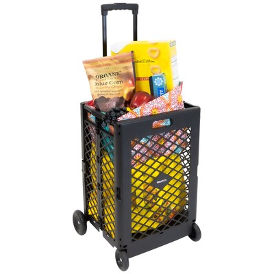 Mount-It! Mobile Rolling Mesh Utility Cart, Black (MI-906)