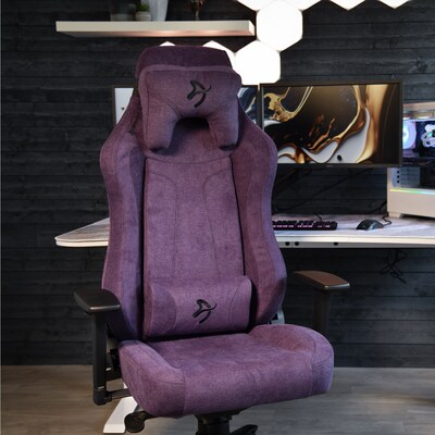Arozzi Vernazza SoftFabric Ergonomic Racing Gaming Chair, Purple (VERNAZZA-SFB-PP)