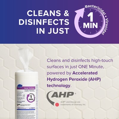 Diversey Oxivir Tb Disinfecting Wipes, 60 Wipes/Container, 12/Carton (5388471)