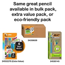 BIC Xtra Sparkle Mechanical Pencil, 0.7mm, #2 Hard Lead, 24/Pack (MPLP241-BLK)