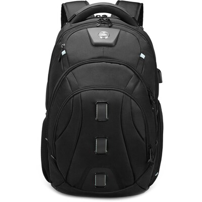 SwissDigital Pixel Pro Business Travel Laptop Backpack, Large, Black (SD1644FB-01)