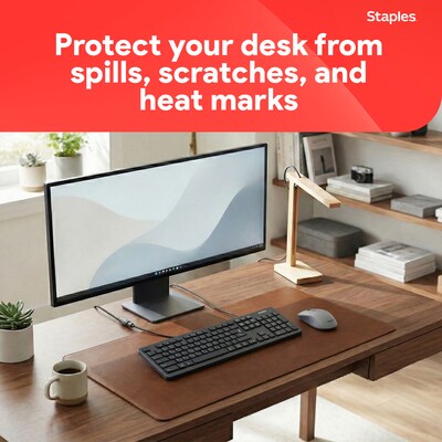 Staples TECH Anti-Slip Fabric Desk Pad, 31.5" x 15.7", Black (ST62543)