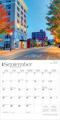 2026 BrownTrout Take Me Home Country Roads West Virginia Places 12" x 12" Monthly Wall Calendar (9798330705764)