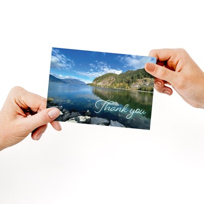 Great Papers Scenic Water Collection General Use Thank You Notecard Kits, Multicolored, 20/Pack (2025024)