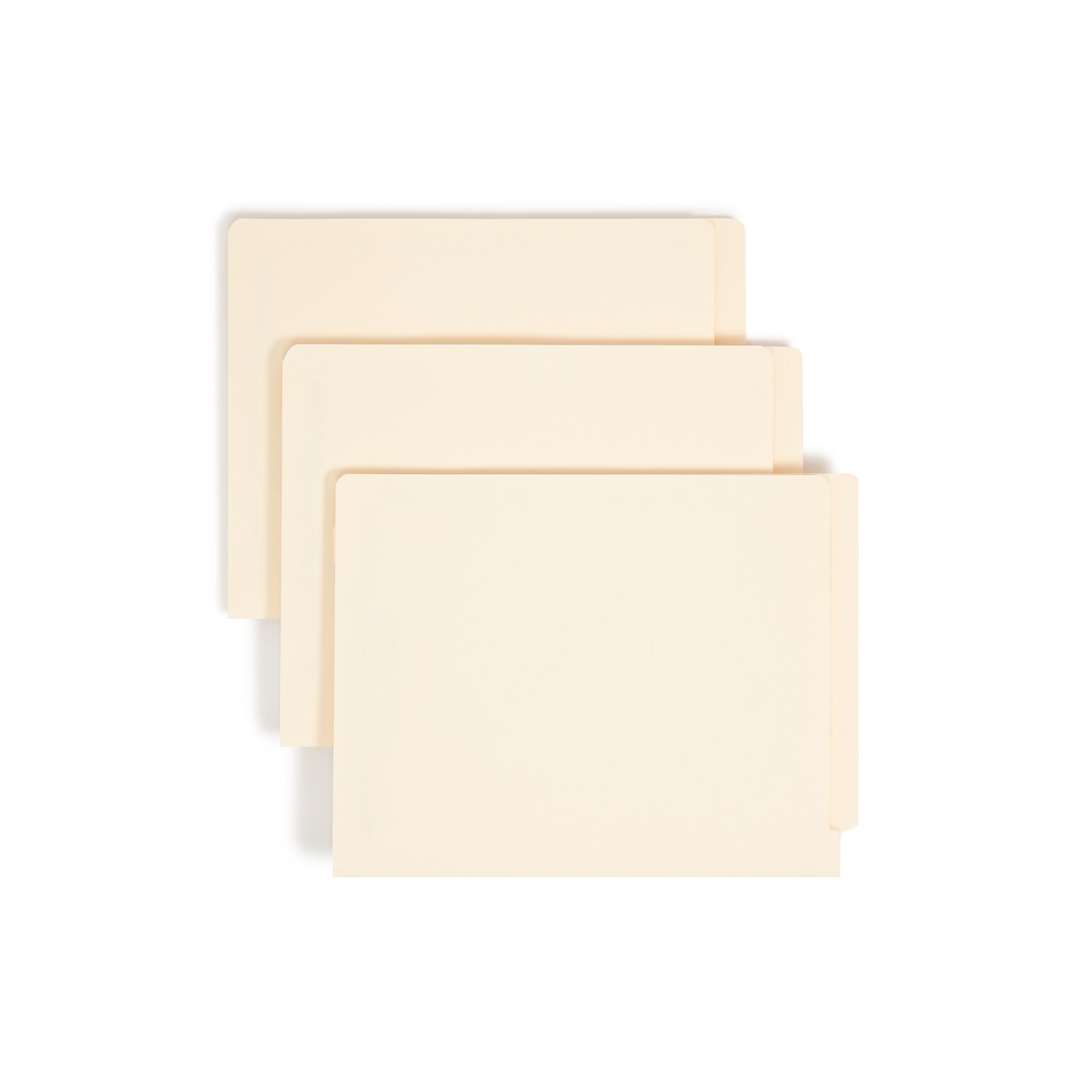 Smead Reinforced End-Tab Fastener Folders with Divider, 2-Fasteners, Letter Size, Manila, 50/Box (34220)
