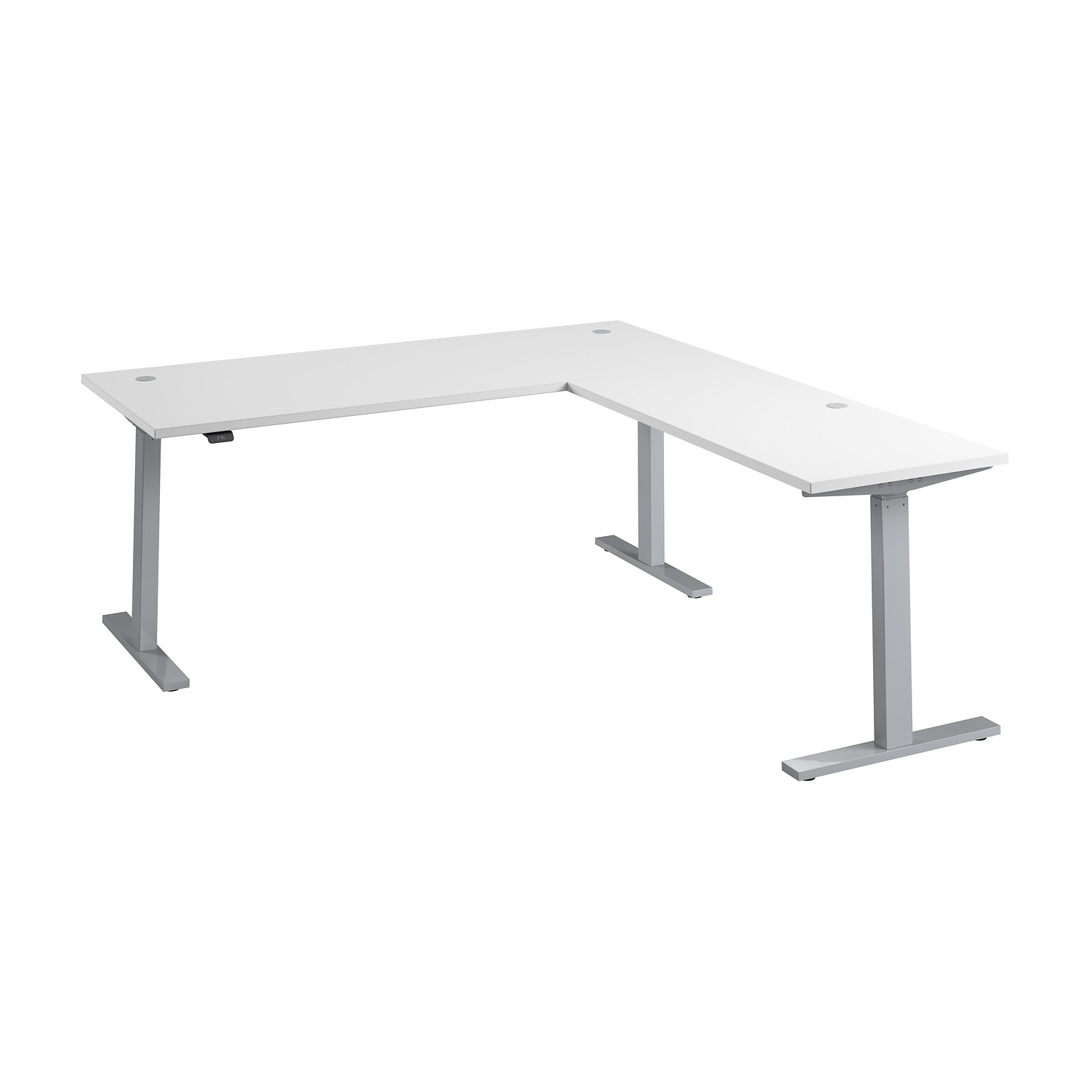 Bush Business Furniture Move 60 Series 72W L Shaped Adjustable Standing Desk, White (M6SL7278WHSK)