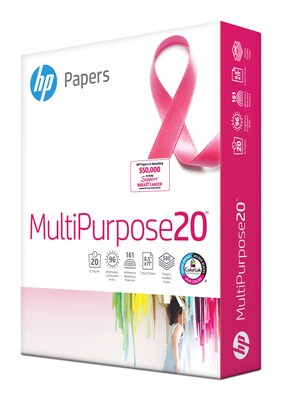 HP 8.5 x 11 Multipurpose Paper, 20 lbs., 96 Brightness, White, 500/Ream (206230)