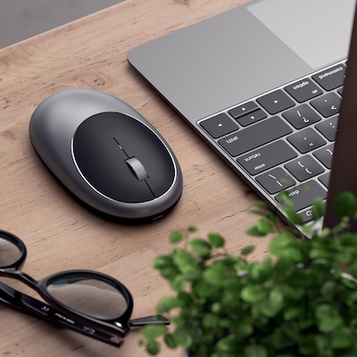 Satechi M1 Wireless Ambidextrous Optical Mouse, Space Gray (ST-ABTCMM)