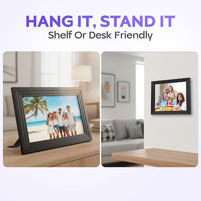 iFab F75 10.1" Touchscreen Wi-Fi Digital Photo Frame, 32GB, Black (IPF75PBK)