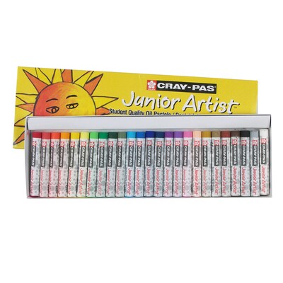 Sakura Cray-Pas Junior Artist Oil Pastels, Assorted Colors, 25/Set, 6 Sets/Bundle (SAKXEP25-6)