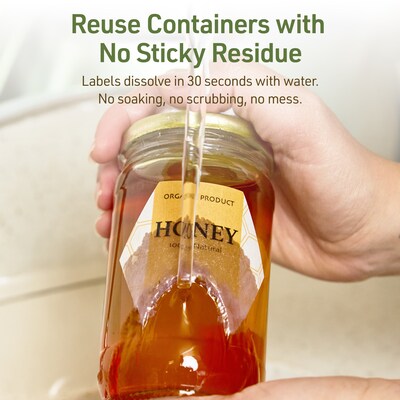 Avery Dissolvable Decorative Edge Multipurpose Labels, 2-1/2" x 2-57/64", Off-white, 30/Pack (94121)