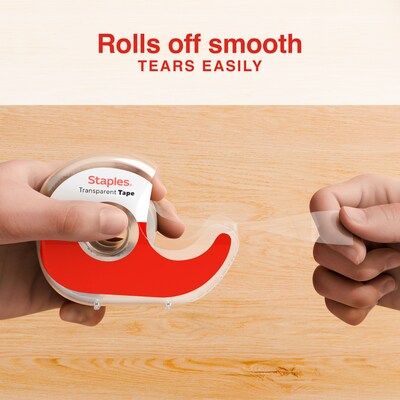 Staples Transparent Tape Refill, 3/4" x 36 yds., 6 Rolls/Pack (ST62854)