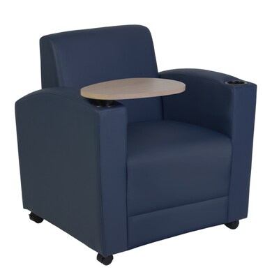Regency Nova Tablet Arm Chair, Navy Blue/Noble Oak (7701NSNOBE)