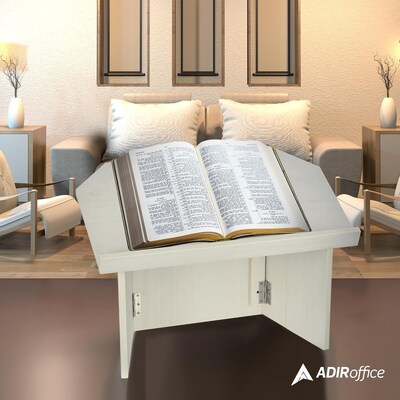 AdirOffice 19" Tabletop Lectern, White (661-05-WHI-PKG)