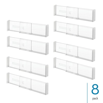 iDESIGN Deep Drawer Dividers, Clear, 8/Set (27831M8)