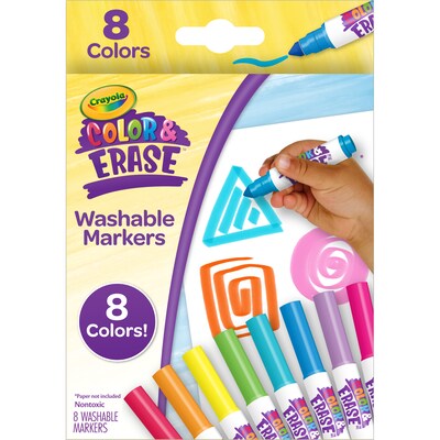 Crayola Color & Erase Kids Markers, Assorted Colors, 8/Pack, 4 Packs/Bundle (BIN811546-4)