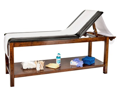 Viva Comfort Adjustable Exam Table, 400 lbs. Capacity, Mahogany (ADI996-03-MA-MK)