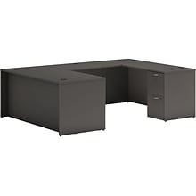 HON Mod 66W x 96D U-Shaped Computer Desk with 2 Support Pedestals, Slate Teak (HLPL6696UDESKSL1)