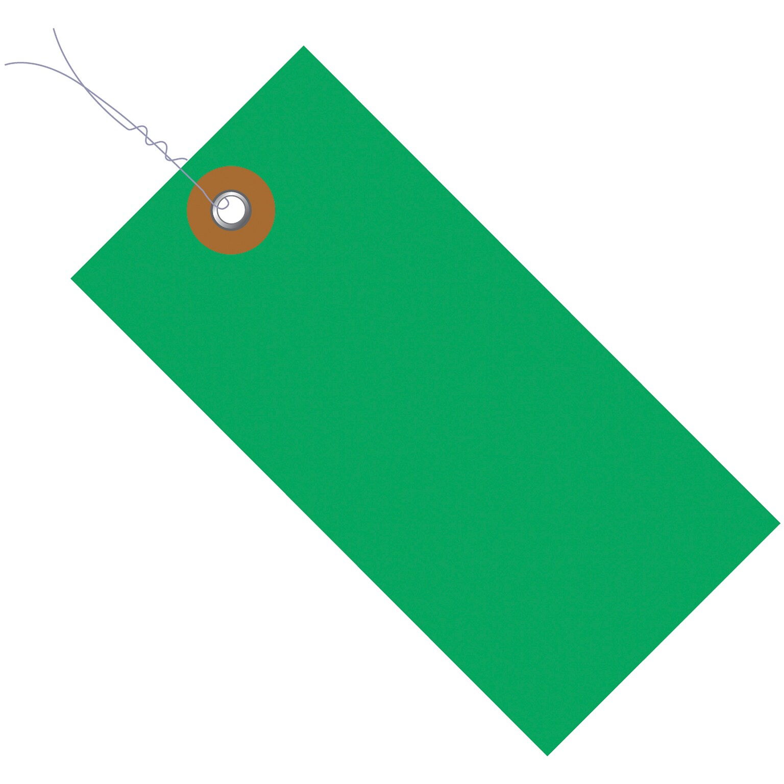 Tyvek Pre-Wired Tags, 5.25 x 2.63, Green, 100/Carton (G14063C)