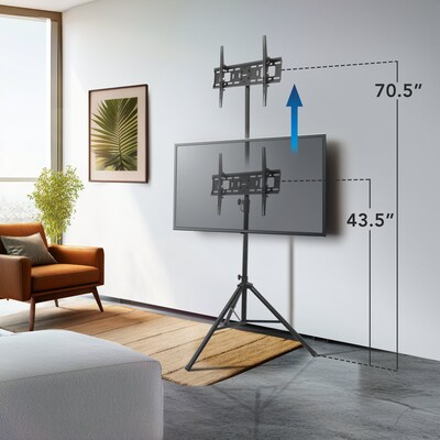 Mount-It! Metal Tripod TV Stand, Screens up to 70", Black (MI-874)