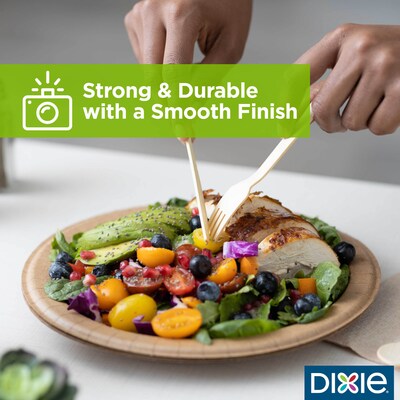 Dixie Compostable Bamboo Fork, Brown, 1000/Box (ANFBAM)