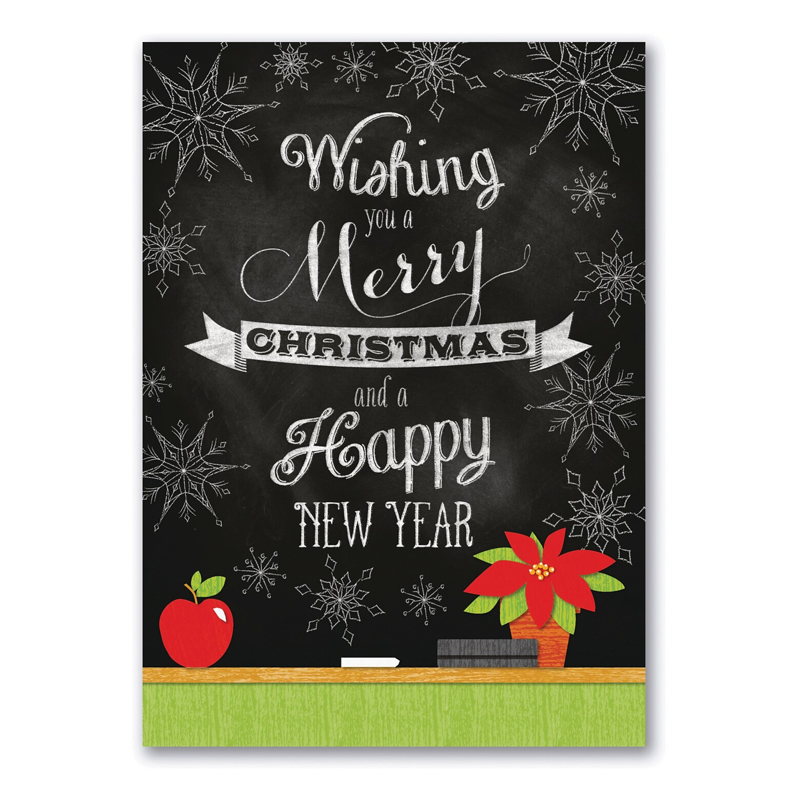 Custom A Holiday Education Cards, with Envelopes, 5 5/8  x 7 7/8 Holiday Card, 25 Cards per Set