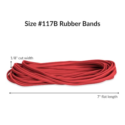 Alliance Big Bands Multi-Purpose #117B Rubber Bands, 7" x 1/8", Red, 48/Pack (00699)