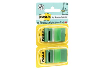 Post-it® Flags Value Pack, 1" Wide, Green, 600 Flags/Pack (680-GN12)