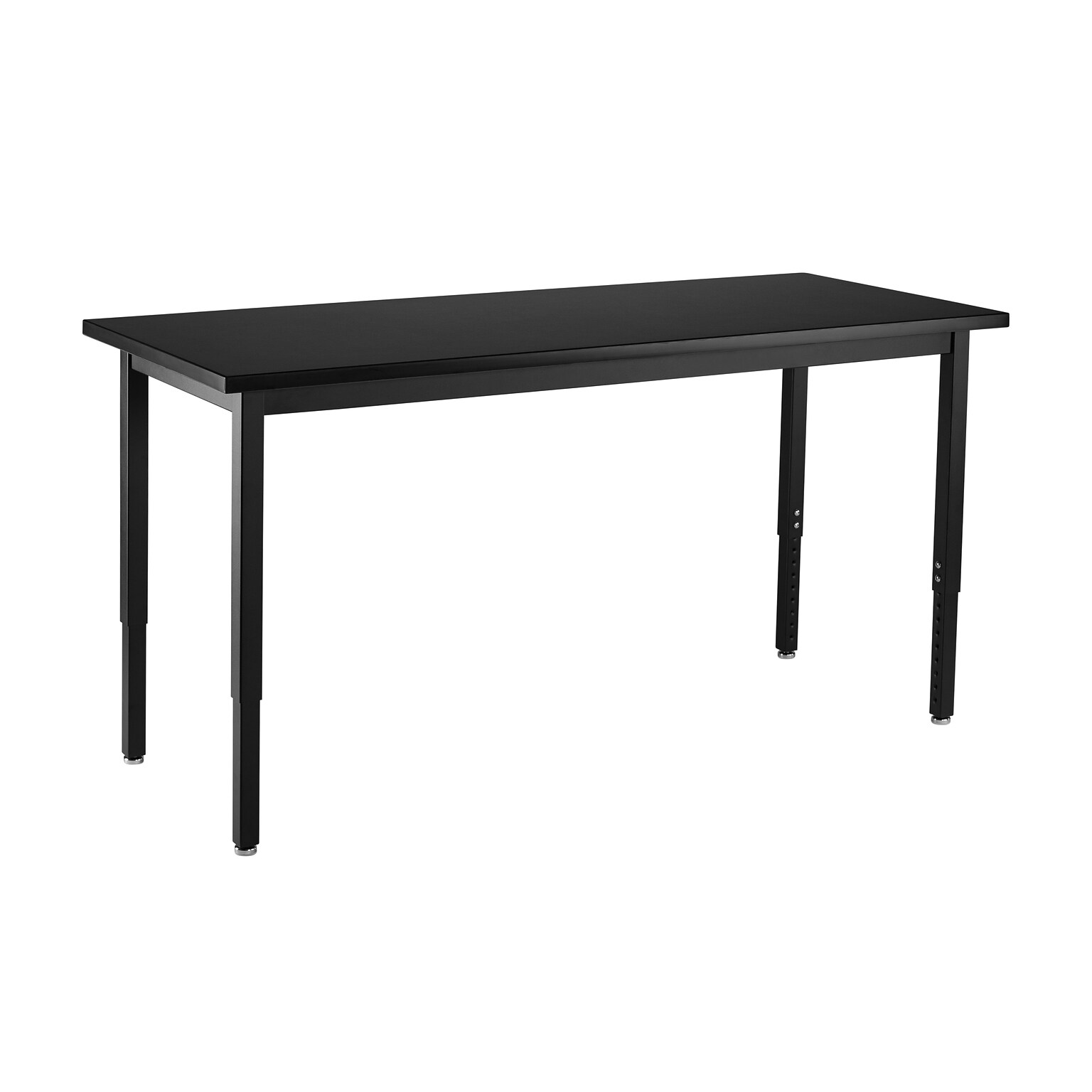 National Public Seating SLT Series Height Adjustable Utility Table, 24W x 60D, Black (SLT3-2460C)