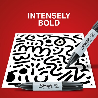 Sharpie Permanent Marker, Chisel Tip, Red (38202)