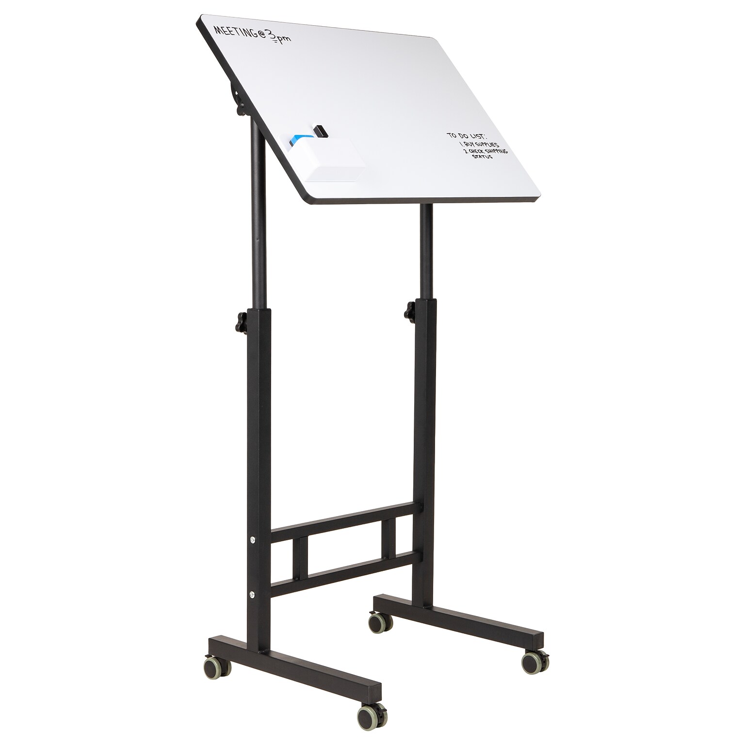 Mind Reader 24W Adjustable Standing Whiteboard Desk, Black (SDWBOARD-BLK)
