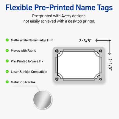 Avery Rectangle Multipurpose Labels, 2-1/3 x 3-3/8, White, 80/Pack (19479370600)