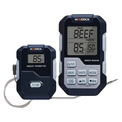 Maverick Stainless Steel Long-Range Wireless Remote Cooking Thermometer with Single Probe, Black (HD-322)